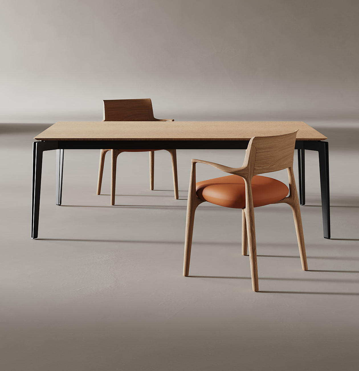 Обеденный стол на 6 персон BORK TWIN oak BORK