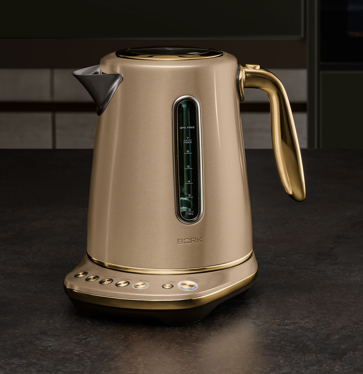 Чайник K704 ch BORK Gold