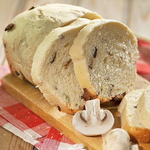 Хлеб с грибами и чесноком	